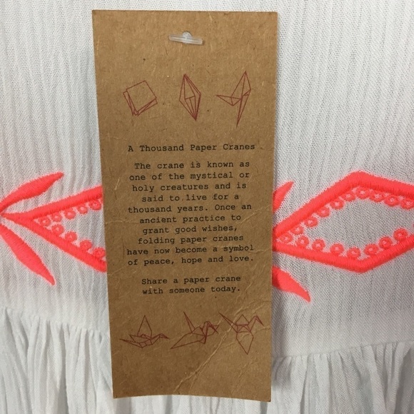 PAPER Crane Embroidered Boho Peplum Tank Top - Picture 5 of 16